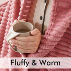 MIULEE Valentines Pink Throw Blanket 3D Ribbed Jacquard Fleece Flannel Velvet Plush Decorative Bed Blanket (Throw, 50" x 60") - Super Soft, Lightweight, Warm and Cozy for Couch Sofa Home Decor