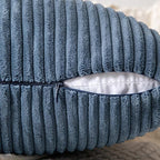 MIULEE Blue Decorative Throw Pillow Covers 20x20 Inch for Couch Bed Sofa Pack of 2 Boho Farmhouse Throw Pillows Soft Cross Corduroy Patchwork Textured Cushion Cases