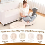 4Pcs Floor Pillows for Adults, Meditation Cushions, Large Round Sitting Cushion Living Room Memory Foam Pillow for Sitting(4, Beige, 22x22x6 Inch)