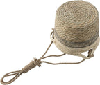 Navaris Seagrass Hanging Plant Pot Set - Decorative Indoor House Plant & Flower Pots with Jute Rope - Woven Basket Design for Home Storage - Small, Medium and Large Planters