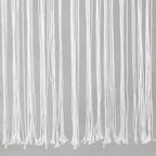 IOWER Macrame Curtain Beaded Doorway Panel White Boho Curtain for Bedroom Wedding Backdrop Room Divider Closet Apartment Living Room Kitchen Doors Home Decor 35''W x 70''L