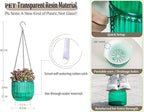 Melphoe 2 Pack Self Watering Hanging Planters Indoor Flower Pots, 6.5 Inch Outdoor Hanging Basket, Plant Hanger with 3Hooks Drainage Holes for Garden Home (Emerald)
