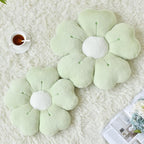Flower Pillow, Flower Shaped Pillow Decorative Throw Pillows for Bed Couch, Cute Daisy Pillow Dorm Decor Floor Seating Cushion (Green, 15 Inches)
