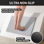 Kitchen Rugs Mat Non Slip Washable, Super Absorbent Kitchen Mats for Floor, Rubber Backing Soft Braided Standing Floor Mats Sink Mat Runner Rug, Easy to Clean and Maintain, Gray 17"x30"