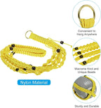 PATIKIL Macrame Hanging Planter, 35 Inch Handmade Hanging Plant Holders Flower Pot Hanger Flower Pot Hanger for Indoor Outdoor Decor, Yellow