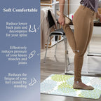 HEBE Anti Fatigue Kitchen Rug Sets 2 Piece Non Slip Kitchen Mats for Floor Cushioned Kitchen Rugs and Mats Waterproof Comfort Standing Mat Runner for Kitchen,Home Office,Sink,Laundry