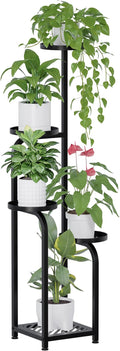TOSKING 5 Tier Tall Plant Stand Indoor Outdoor,Anti-Tip Plant Stand indoor, Wide Base for Pots, Child and Pet Friendly,Heavy Duty Corner Shelf for Plants & Decor, Space Saving ,Tiered Metal Flower Pot Stand for Balcony, Garden, Living Room, Patio (Blac...