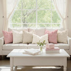 decorUhome Beige Bow Pillow Covers Set of 2 Coquette Aesthetic Cute Preppy Plush Faux Pillowcases for Girly Bedroom or Couch 12x20 Inch