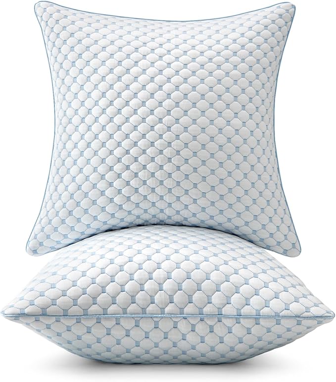 MIULEE 24x24 Pillow Inserts, Memory Foam Cooling Set of 2 Decorative Throw Pillows,Adjustable Premium Stuffer for Sofa Couch Bed and Living Room
