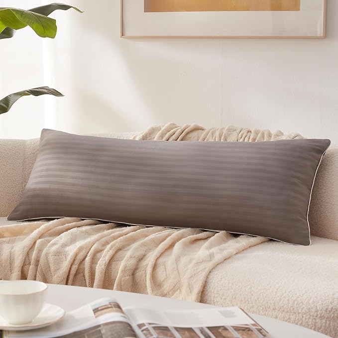 Memory Foam 14 x 36 Inch Throw Pillow Insert, Premium Lumbar Pillow Insert for Decorative Throw Pillow, Living Room, Couch and Sofa, 14 x 36 Inch, Gray