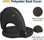 Floor Chair - Reclining Stadium Seats with Back Support, 6 Position Adjustable - Portable Beach Chair, Recreation Recliner for Outdoor Camping Picnic [2 Pcs]
