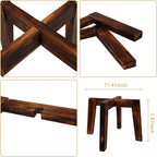 Plant Stand Indoor, Tall Stool Plants Holder for 5-15 Inch Pot, Bamboo Flower Pot Stand for Indoor Plants, Small Single Floor Plant Stand, Walnut