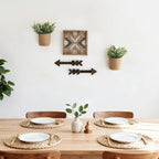 Dahey 2 Pack Wall Hanging Rope Basket (5.5"W×6.2"H) with Artificial Eucalyptus, Jute Woven Storage Organizer Flower Plants Basket Farmhouse Rustic Wall Decor for Porch Living Room Bedroom Entryway
