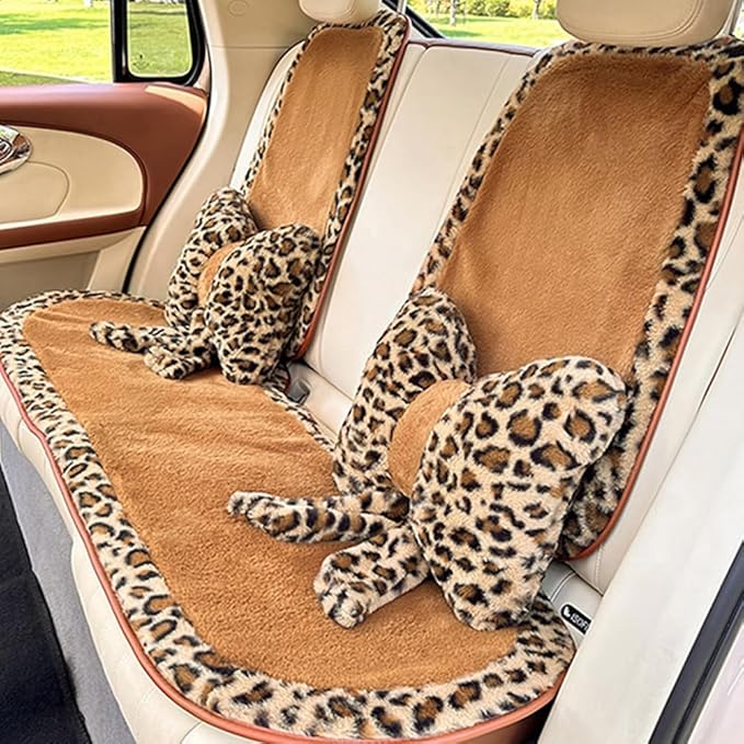 2Pcs Leopard Print Bow Throw Pillow Furry Bow Plush Pillows Cute Flower Plush Pillow Cheetah Home Decor Stuffed Bow Lumbar Pillow for Bed Couch Living Room Decor (Brown, 16in Bowknot)