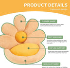 Ditucu Flower Shape Chair Pillow Cute Seat Cushion 19 inch Comfy Lazy Sofa Floor Pillows Dorm Seating for Bedroom Decor Orange
