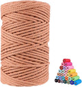 FLIPPED 100% Natural Cotton Macrame Cord,5mm x110 Yards Macrame Cords Colored Cotton Macrame Rope Craft Cord for DIY Crafts Knitting Plant Hangers Christmas Wedding Décor (Brick red, 110yards)…