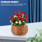 GANAZONO Indoor Flower Pots Woven Flower Basket Rattan Straw Weaving Basket Plant Pots Cover Plant Pot Container Farmhouse Planter Seagrass Planter L