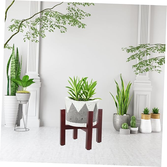 Plant Stand Boho Style Wooden Flowerpot Holder Indoor Plant Stands Solid Wood Pot Rack