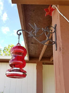 Mkono 2 Pack Hanging Plant Bracket Hook Iron Decorative Plant Hanger for Flower Basket Bird Feeder Wind Chime Lanterns