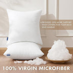 MIULEE Set of 4 Throw Pillow Inserts 20x20 Inches, 100% Virgin Filling Nowoven Pillow Inserts for Couch Sofa Living Room