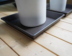 Square Plant Saucer 12 Inch 5 Pack, Plant Stand Plant Trays for Pots Heavy Duty Plastic Plant Saucers for Indoors Outdoors, Flower Pot No Holes Plant Lover Gardening Gifts