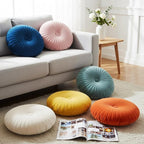 Namalu 6 Pcs 13.8 Inch Floor Cushions for Classroom Seat Cushion Assorted Colored Floor Cushion Velvet Round Throw Pillow Classroom Seating for Kids Adult Preschool Playroom Daycare Nursery Elementary