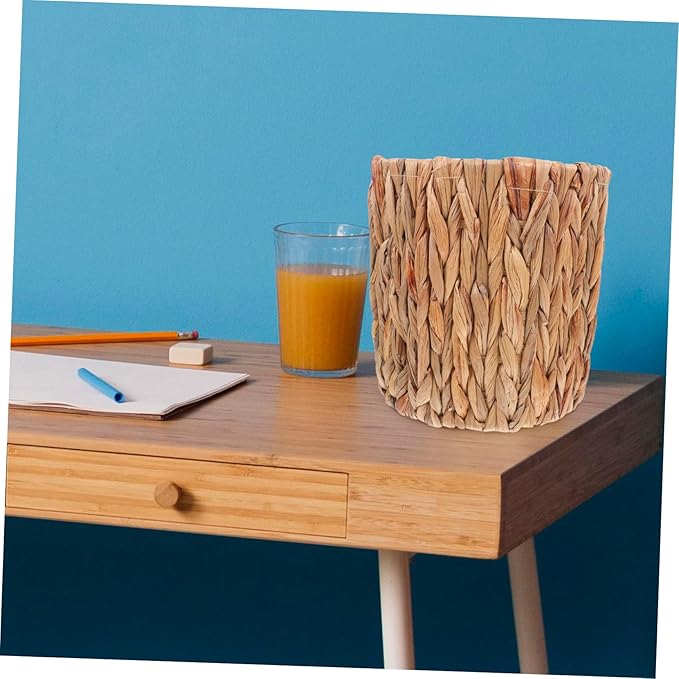 Cabilock Storage Basket Lid Handmade Plant Basket Seagrass Straw Garden Containers for Indoor Outdoor Decorative Flower Pots