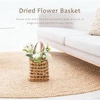 Wall Hanging Basket Decorative Boho Mounted Organizer Dried Flower Plants Front Door Basket for Garden Farmhouse Home