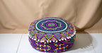 INDIAN CRAFT CASTLE ICC Floor Pillows & Cushion Covers Decorative Hippie Mandala Pouf Pillow Covers Seating Meditation Cushion Cover Large Boho Ottoman Case Pillowcase Couch New Pink, 16" Round
