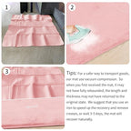 Baby Play Mat for Floor,1.3" Thick Elasti-Foam 50"×74" Playpen Mat for Tummy Time,Water Repellent Soft Coral Velvet for Toddler,Infant,Kids,Non-Slip Backing Safe for Crawling(Pink)