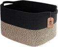 Goodpick Cube Storage Bins - Towel, Book, Cloth, Shoes, Closet Shelf Woven Baskets for Office, Baby Laundry, Toys, 13''x10''x9''