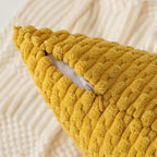 Kevin Textile 14x24 Inch Pillow Cover 1 Pack Boho Decorative Soft Striped Corduroy Lumbar Farmhouse Color Accent Rectangle Cushion Case for Living Room Couch Sofa Bed, Mustard Yellow