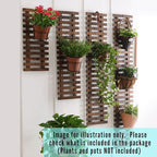 ShopLaLa Wall Planter – 3 Pack Wooden Hanging Planter for Indoor Plants, Air Plant Succulent Holder, Live Vertical Garden Large Wall Mounted Plant Stand Decor for Christmas 15.7 + 23.6 + 35.4 Inch