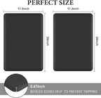 HappyTrends 2 PCS Kitchen Mat Cushioned Anti-Fatigue Floor Mat, Heavy Duty Ergonomic Comfort Foam Standing Mat, Waterproof Non-Slip Kitchen Rugs for Home, Office, Laundry,Black
