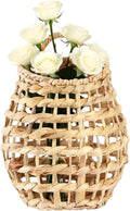 Front Door Basket, Wall Mounted Woven Water Hyacinth Hanging Basket, Large Boho Decor Flower Storage Plants Organizer for Home, Garden, Farmhouse