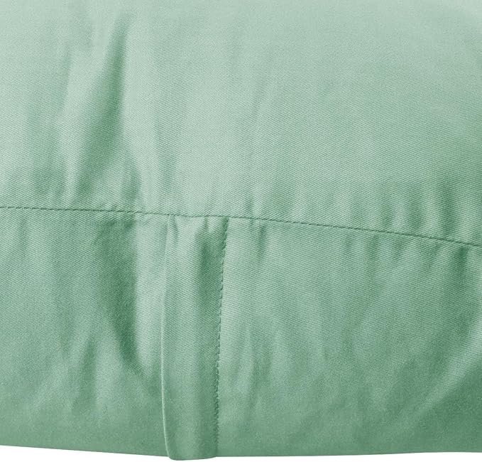Thmyo 4-Pack 100% Cotton Lumbar Comfortable Solid Decorative Throw Pillow Case, Rectangle Cushion Cover Pillowcase Sublimation Blank Pillow Covers DIY Throw Pillowcase(12x20inch/30x50cm, Mist Green)
