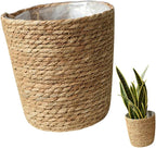Boho Decorative Woven Basket Plant Pots for Shelves Handmade Woven Flower Pot for Dining