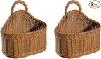 2 Pcs Hanging Storage Baskets, Potato Garlic Onion Pantry Storage Baskets, Wall Decorative Storage Basket, Washable Decorative Basket Woven Wall Basket Kitchen Bin for Kitchen, Living Room