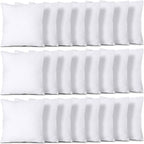 Utopia Bedding Throw Pillows (Set of 24, White), 18 x 18 Inches Pillows for Sofa, Bed and Couch Decorative Stuffer Pillow