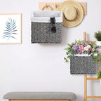 Novabright 2 Pack Wicker Hanging Basket with Handles Liners House Warming Gift for Organizing Front Door Mail Flowers Woven Wall Storage Basket for Garden Farmhouse Home(Paper Rope,Minimalist Style)