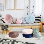 Yerliker 6 Pcs Floor Pillow Cushions 15inch Round Velvet Throw Pillows Colorful Flexible Cushions Alternative Pillows for Couch Chair Living Room Bedroom Home Office Decor(Boho Color)