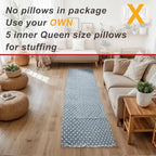 ICOPUCA Floor Lounger Pillow casing for boy Girl, Soft Minky Plush, Arrow Print, Cover/Sleeve Only! Perfect Reading and Watching TV Cushion - Excellent for Sleepovers, Queen Size;