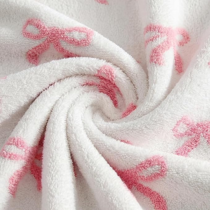 WRENSONGE Throw Blanket Bubble Bowknot Pink Soft Cozy Fluffy Warm Throw for Couch Sofa Bed Camping Picnic Travel Lightweight - 50"*60"