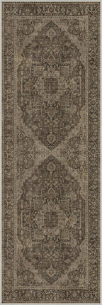 GENIMO Runner Rug 2x6 Non Slip Machine Washable Vintage Hallway Runner Rug, Low Pile Lightweight Rugs for Entryway, Hallway, Kitchen and Corridor, Vintage Chocolate