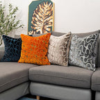 Yangest Orange Square Throw Pillow Cover Wavy Velvet Cushion Cover Modern Zippered Pillowcase for Sofa Couch Bedroom Living Room Chair, 24 x 24 Inch…