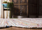 SAFAVIEH Area Rug 8x10 - Cape Cod Collection - Large - Ivory & Multi, Handmade Braided Jute & Cotton, Ideal for Living Room, Bedroom, Office, Dining Space (CAP208A)