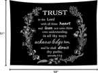 EOBTAIN Bible Verse Tapestry Wildflower and White Christian Scripture on Black Wall Tapestry Inspirational Quotes Aesthetic Tapestries Wall Hanging Decor for Living Room Bedroom 59"x51"
