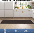 Mattitude Kitchen Mat Cushioned Anti-Fatigue Floor Mat Water Resistant Non-Slip Mats and Rugs Standing and Comfort Desk Mats for House Sink Office Laundry (Chocolate, 17.3"x60")