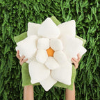 Green Philosophy Co. Poinsettia Pillow - Marshmallow White