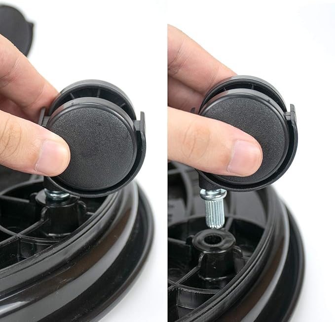 Fasmov 3 Pcs Plant Pallet Caddy Plant Stand Round Flower Pot Mover, Plant Pot Pallet Dolly Caster with Universal Wheels (Black)